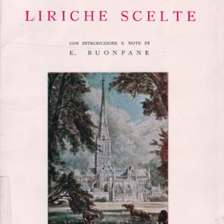 John Keats: LIRICHE SCELTE. Con introduzione e note di Elena Buonpane.